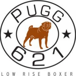 logo de marca pugg 612 que consta de un circulo y un perro en el centro